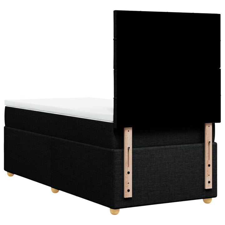 kontinentalseng med madras 90x200 cm stof sort