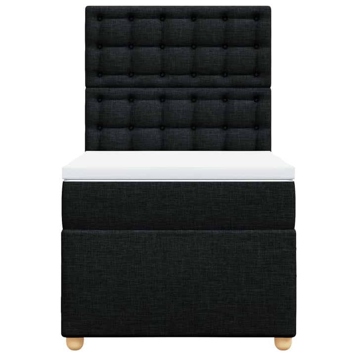 kontinentalseng med madras 90x200 cm stof sort