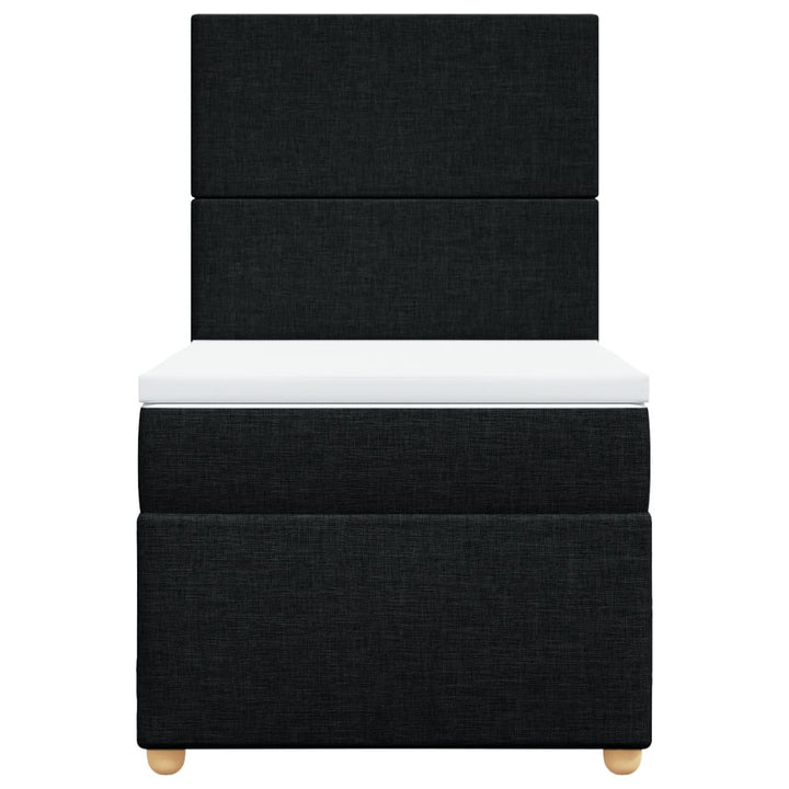 kontinentalseng med madras 100x200 cm stof sort