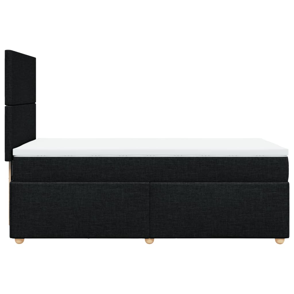 kontinentalseng med madras 100x200 cm stof sort