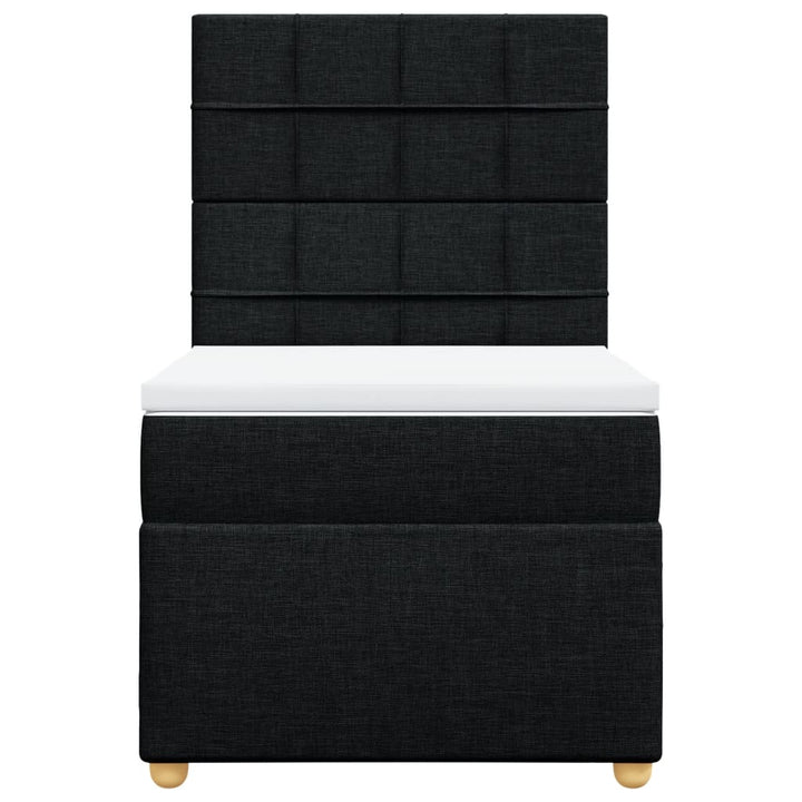 kontinentalseng med madras 100x200 cm stof sort