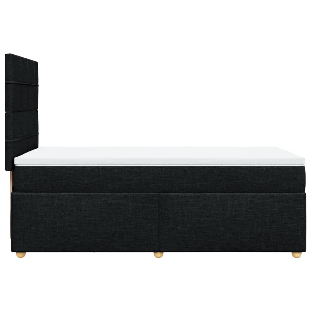 kontinentalseng med madras 100x200 cm stof sort