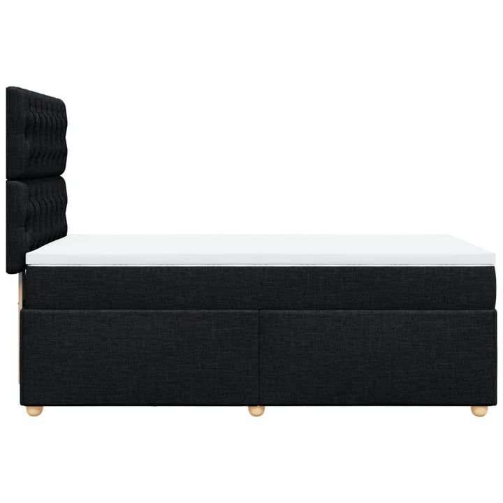 kontinentalseng med madras 100x200 cm stof sort