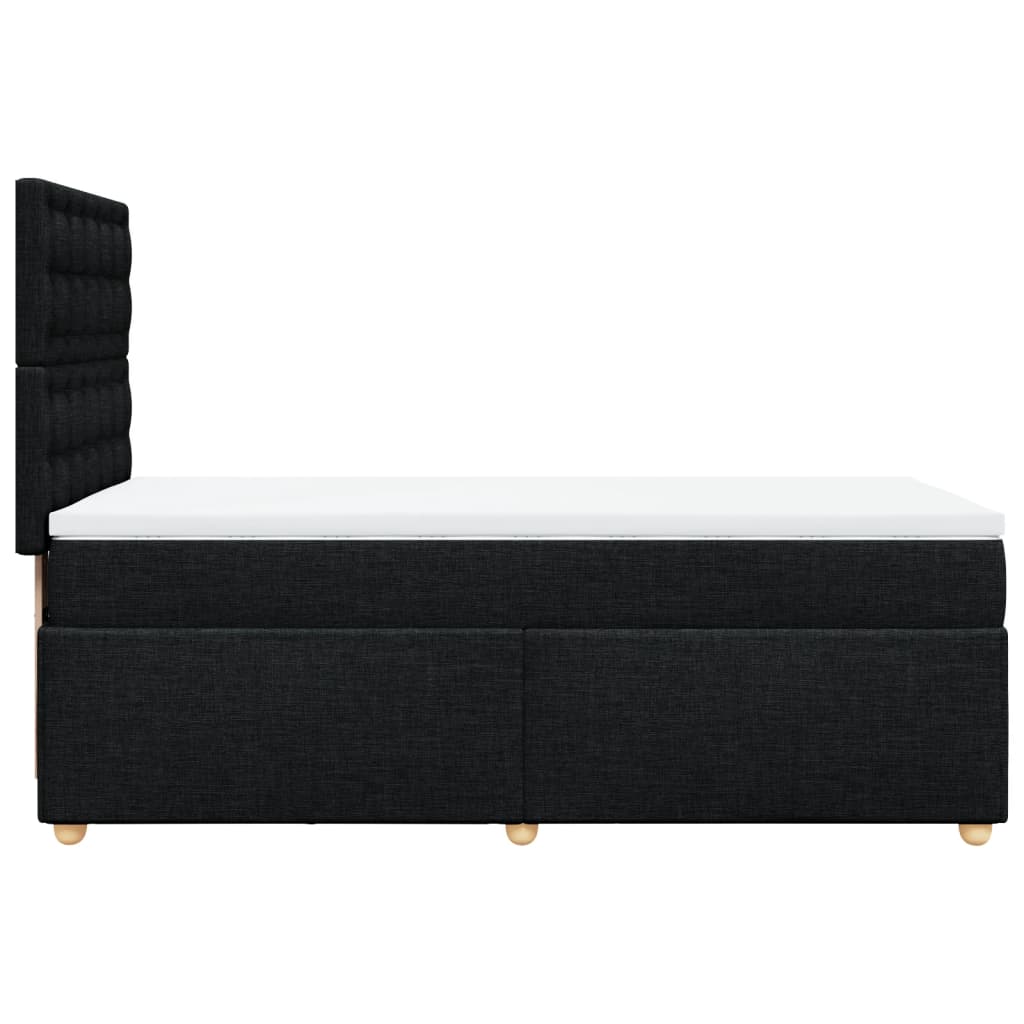 kontinentalseng med madras 100x200 cm stof sort