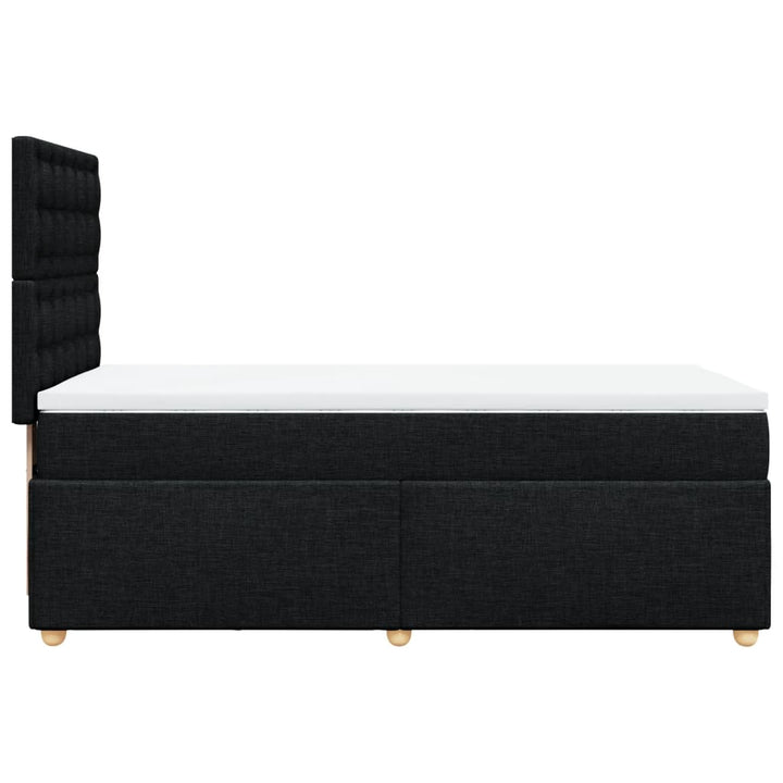 kontinentalseng med madras 100x200 cm stof sort