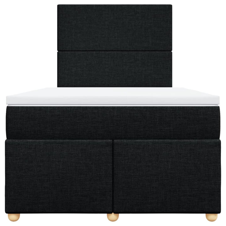 kontinentalseng med madras 120x190 cm stof sort