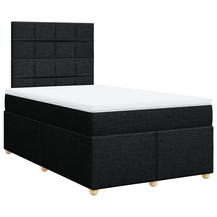 kontinentalseng med madras 120x190 cm stof sort
