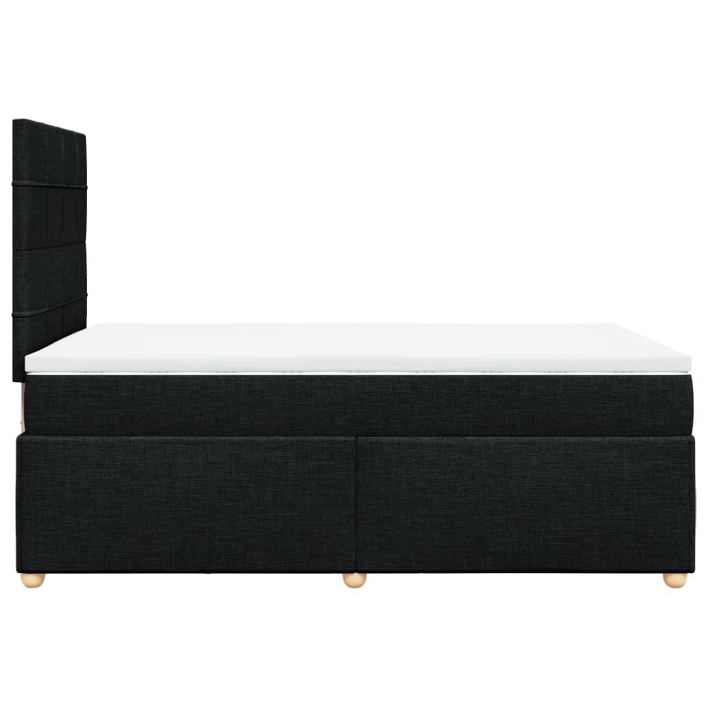 kontinentalseng med madras 120x190 cm stof sort
