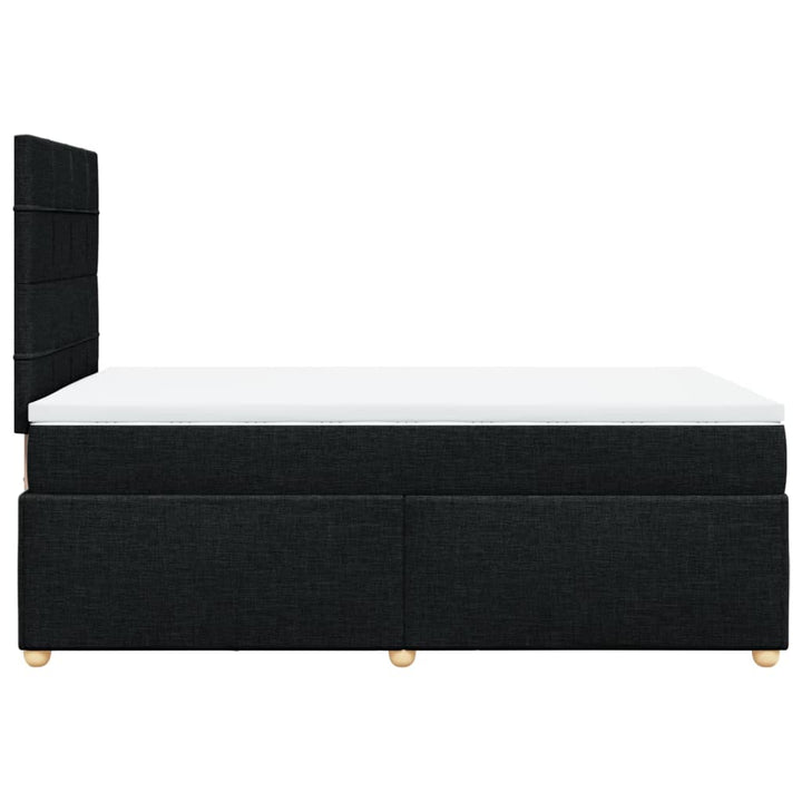kontinentalseng med madras 120x190 cm stof sort
