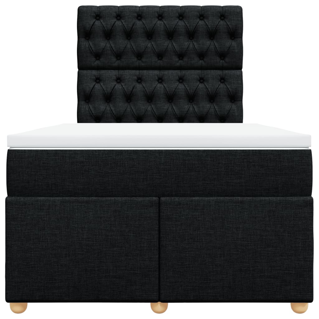 kontinentalseng med madras 120x190 cm stof sort