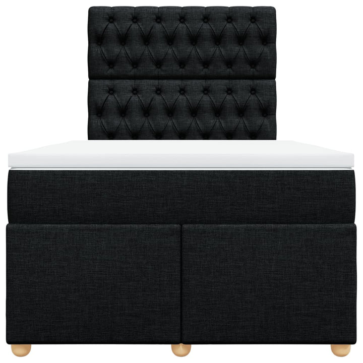 kontinentalseng med madras 120x190 cm stof sort