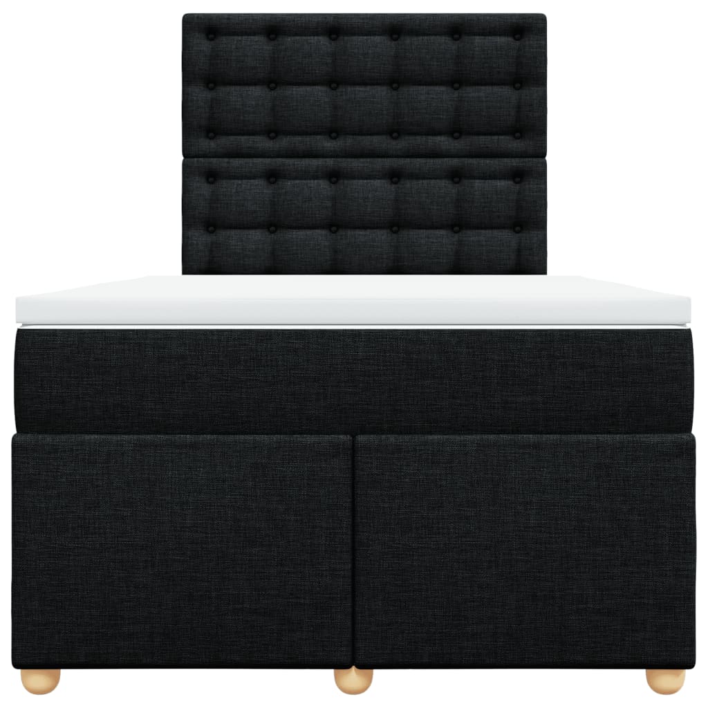 kontinentalseng med madras 120x190 cm stof sort