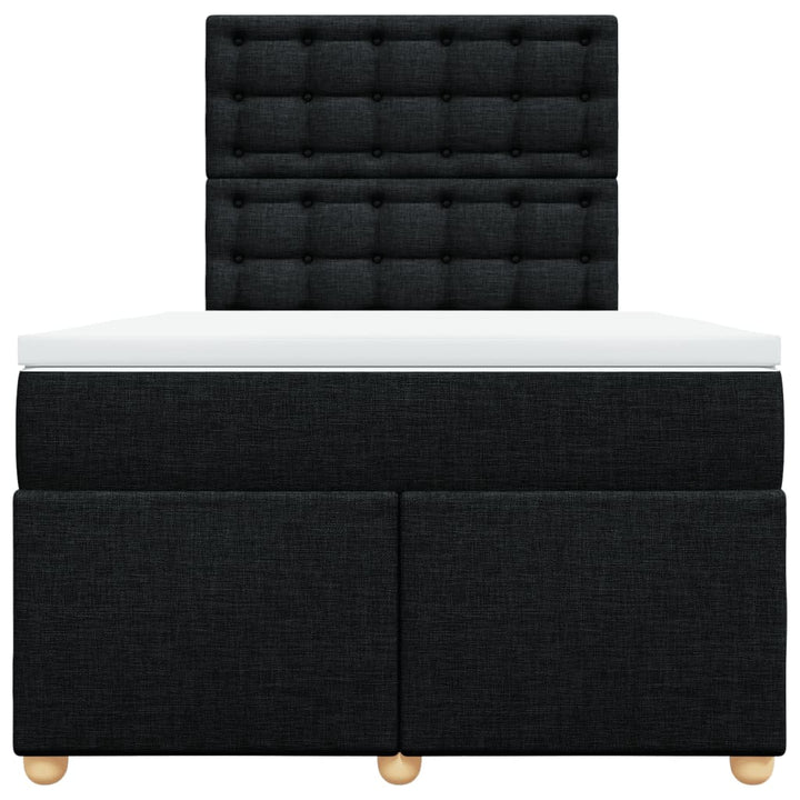 kontinentalseng med madras 120x190 cm stof sort