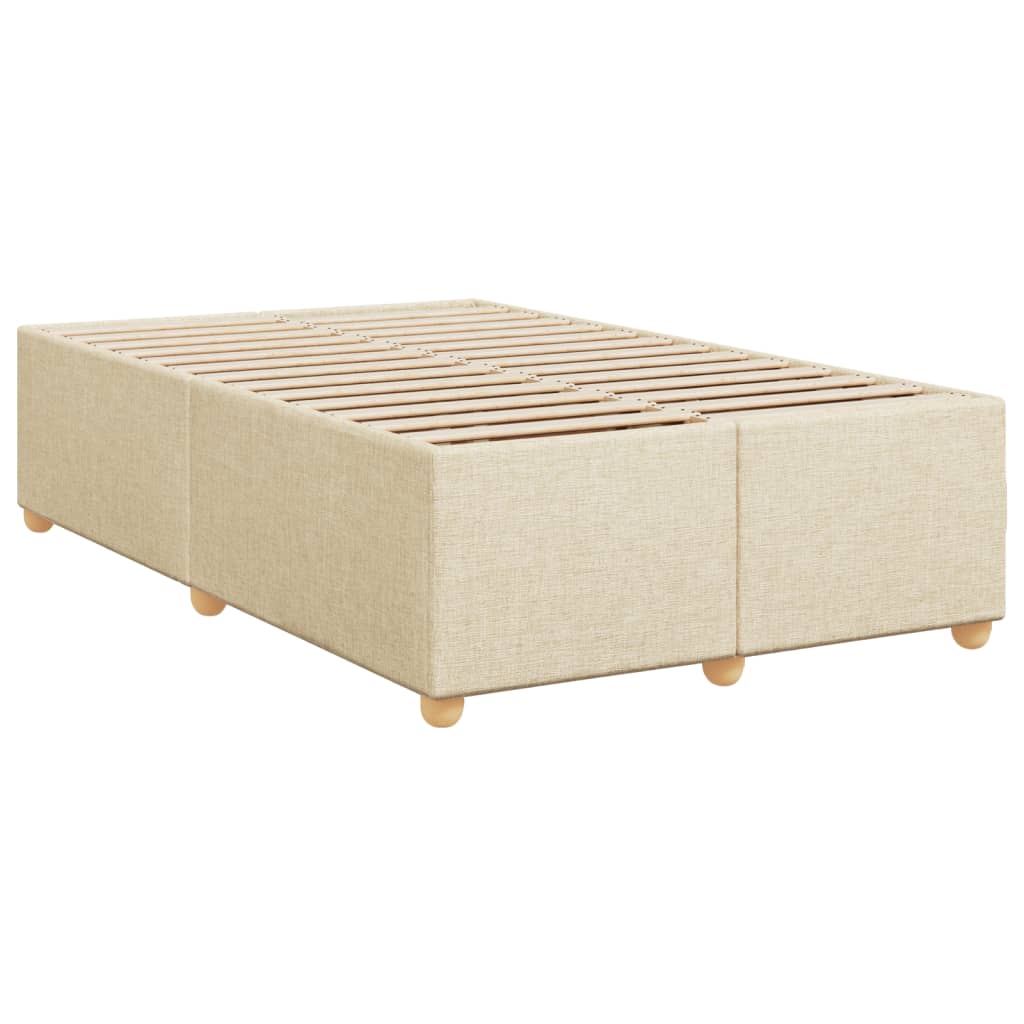 kontinentalseng med madras 120x190 cm stof cremefarvet