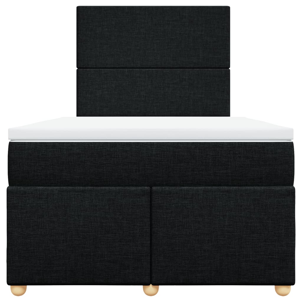 kontinentalseng med madras 120x200 cm stof sort