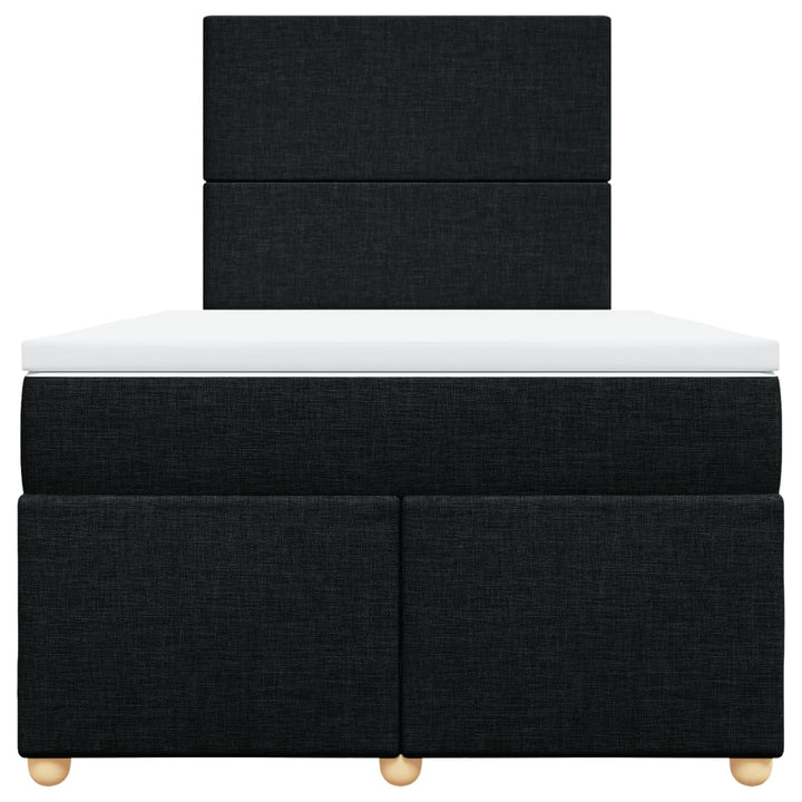 kontinentalseng med madras 120x200 cm stof sort