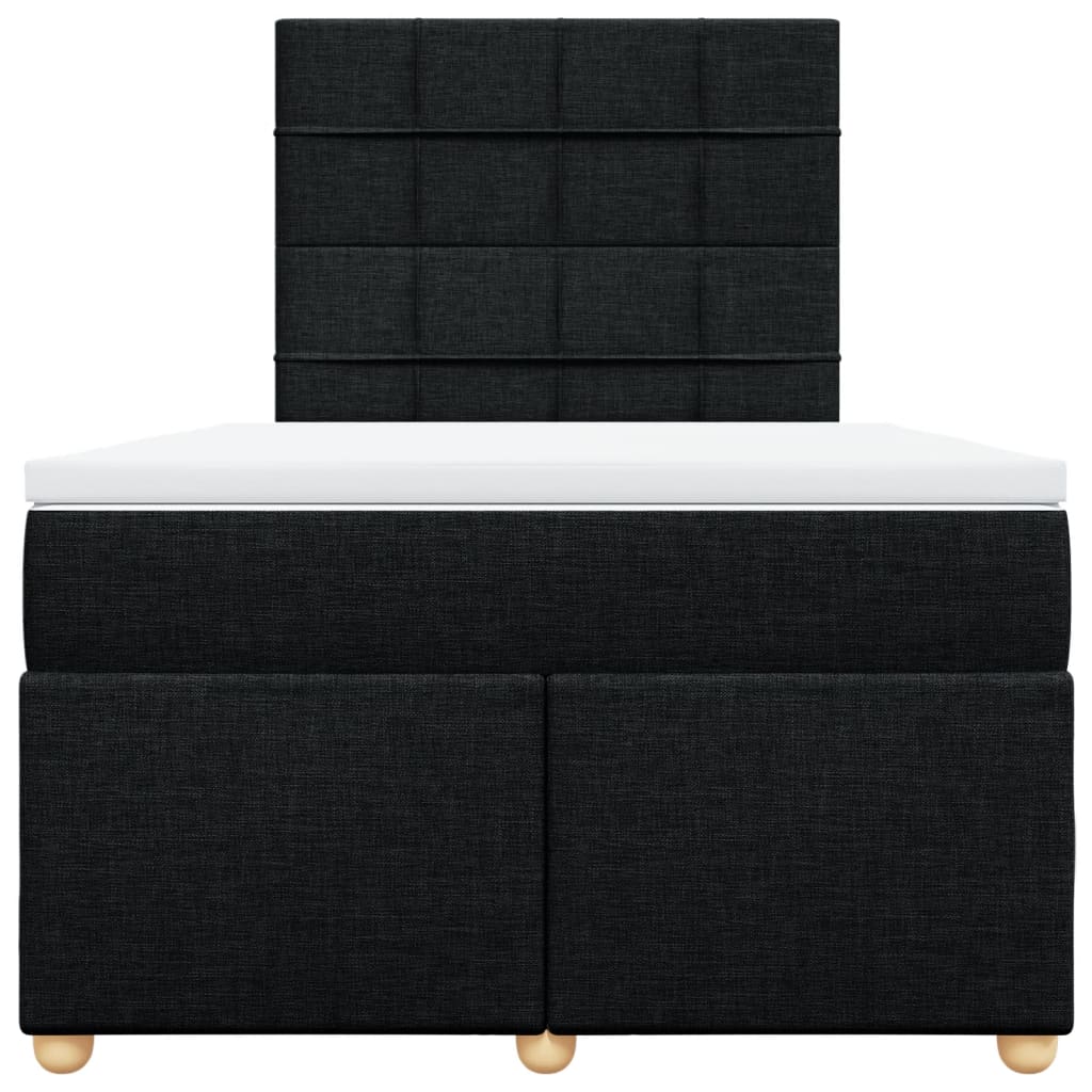 kontinentalseng med madras 120x200 cm stof sort