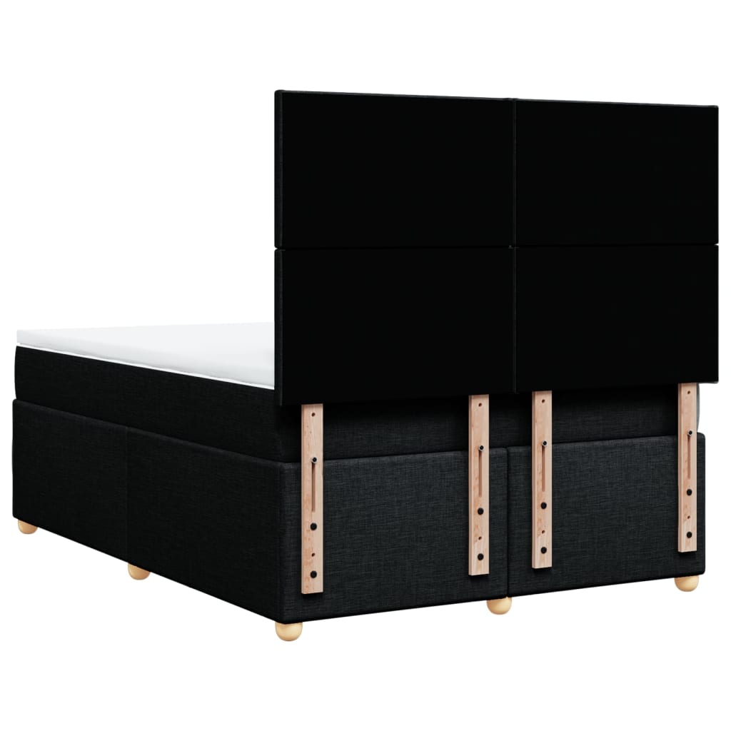 kontinentalseng med madras 160x200 cm stof sort