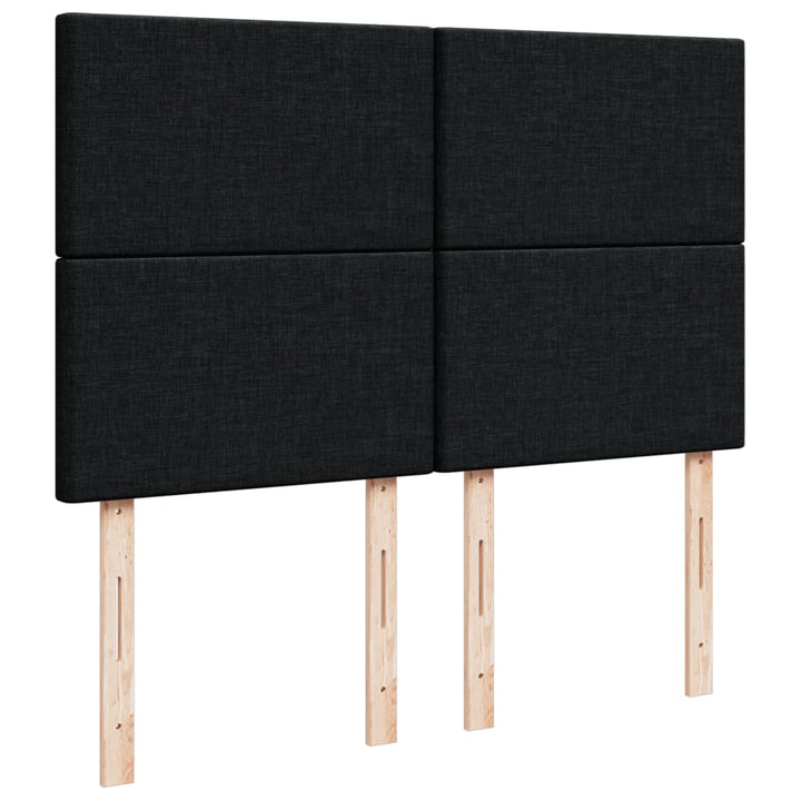 kontinentalseng med madras 160x200 cm stof sort