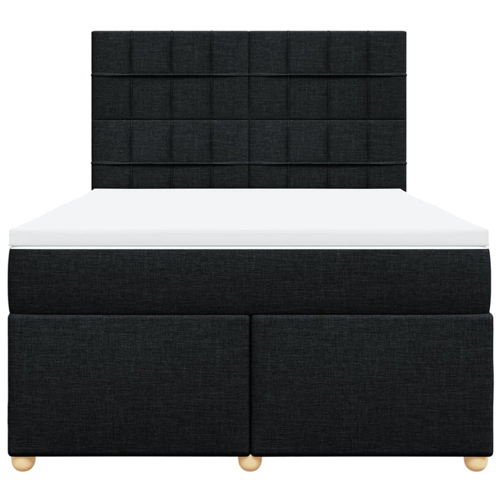 kontinentalseng med madras 160x200 cm stof sort