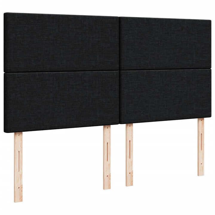 kontinentalseng med madras 180x200 cm stof sort