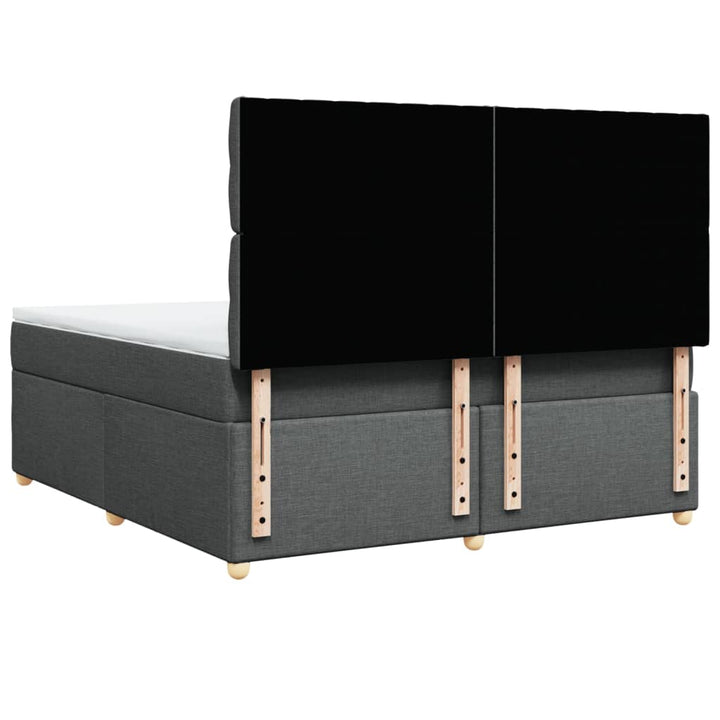 kontinentalseng med madras 180x200 cm stof mørkegrå