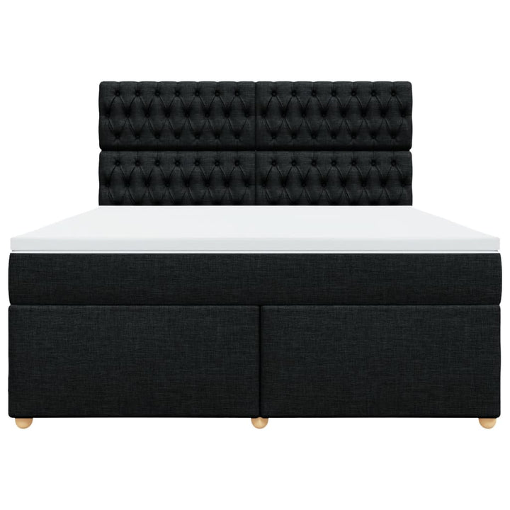 kontinentalseng med madras 180x200 cm stof sort