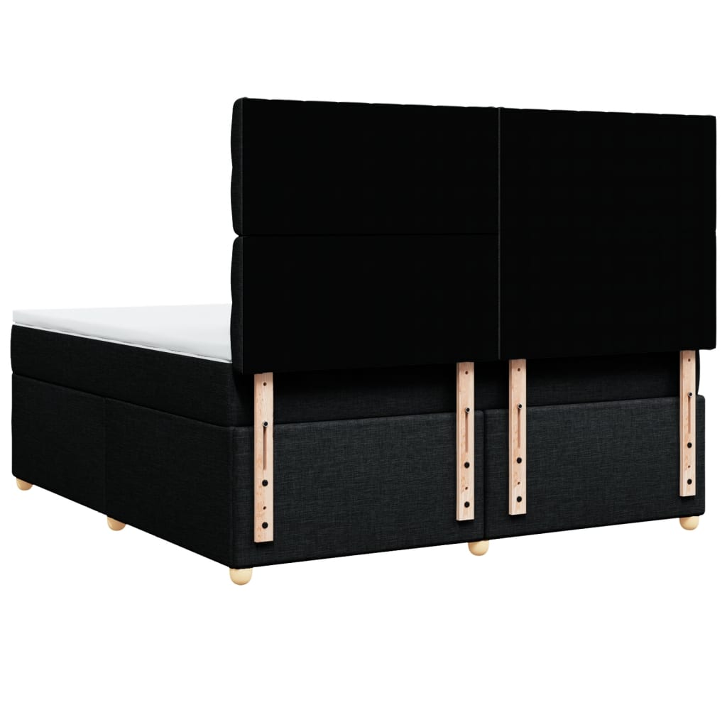 kontinentalseng med madras 180x200 cm stof sort