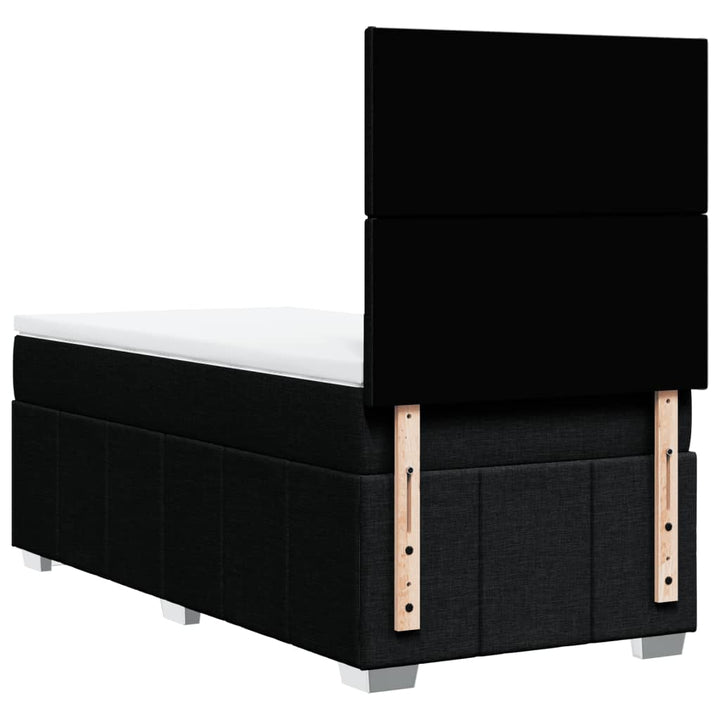kontinentalseng med madras 80x200 cm stof sort