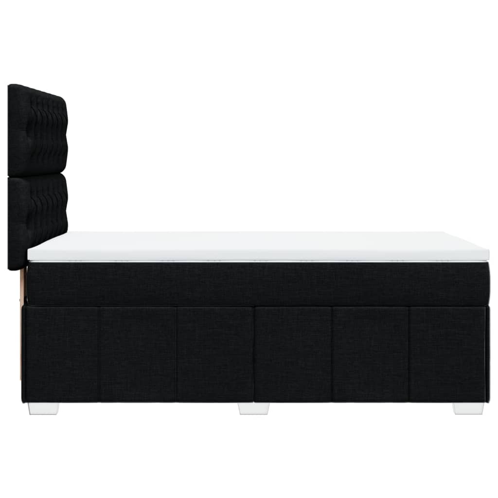kontinentalseng med madras 80x200 cm stof sort