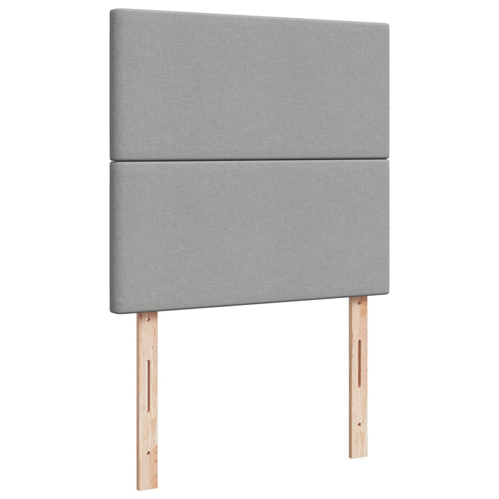 kontinentalseng med madras 90x190 cm stof lysegrå