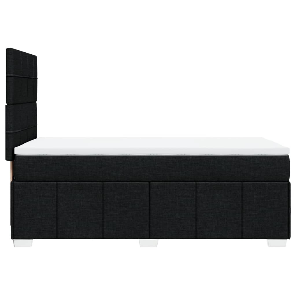 kontinentalseng med madras 90x190 cm stof sort