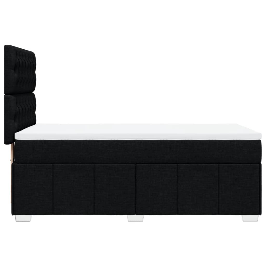 kontinentalseng med madras 90x190 cm stof sort