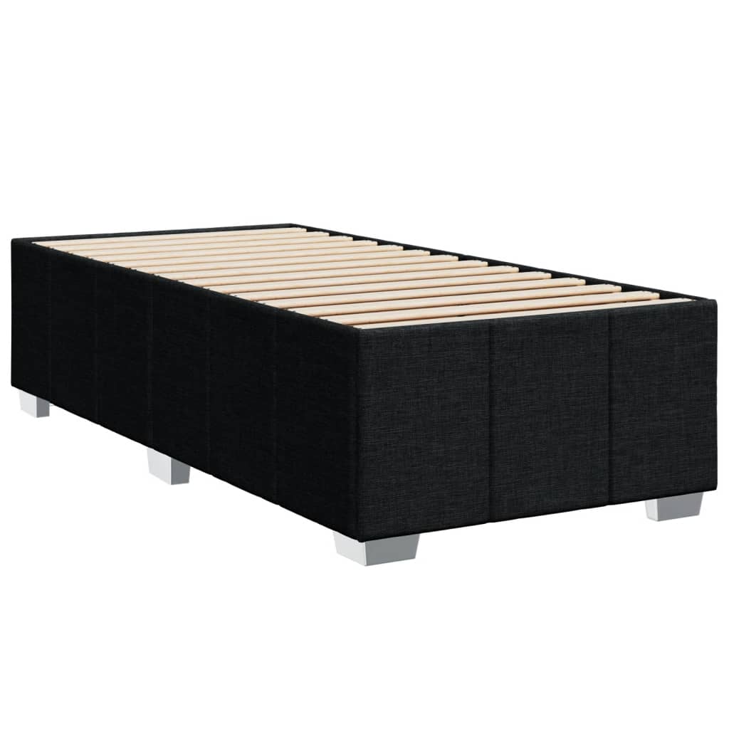kontinentalseng med madras 90x190 cm stof sort