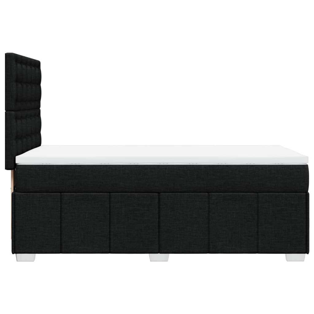 kontinentalseng med madras 90x190 cm stof sort