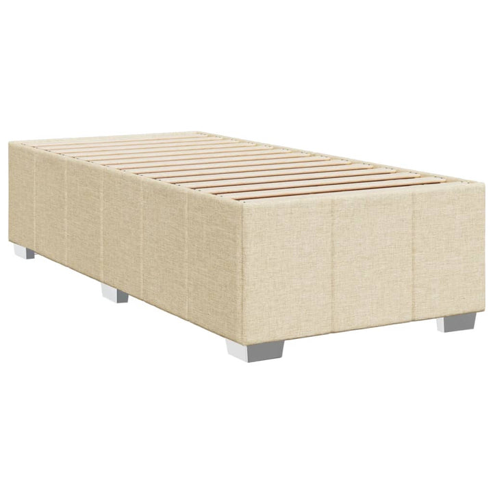 kontinentalseng med madras 90x200 cm stof cremefarvet