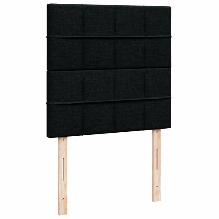 kontinentalseng med madras 90x200 cm stof sort