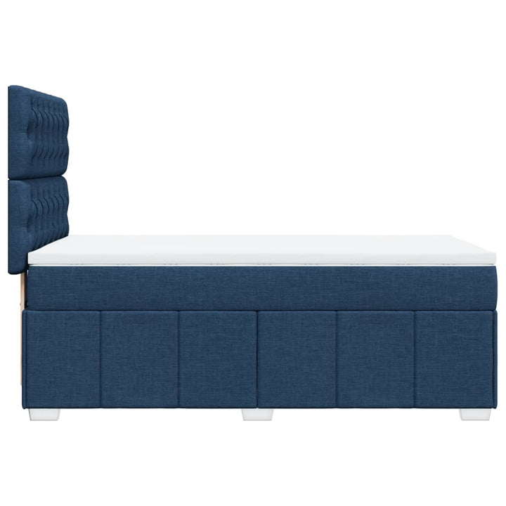 kontinentalseng med madras 90x200 cm stof blå
