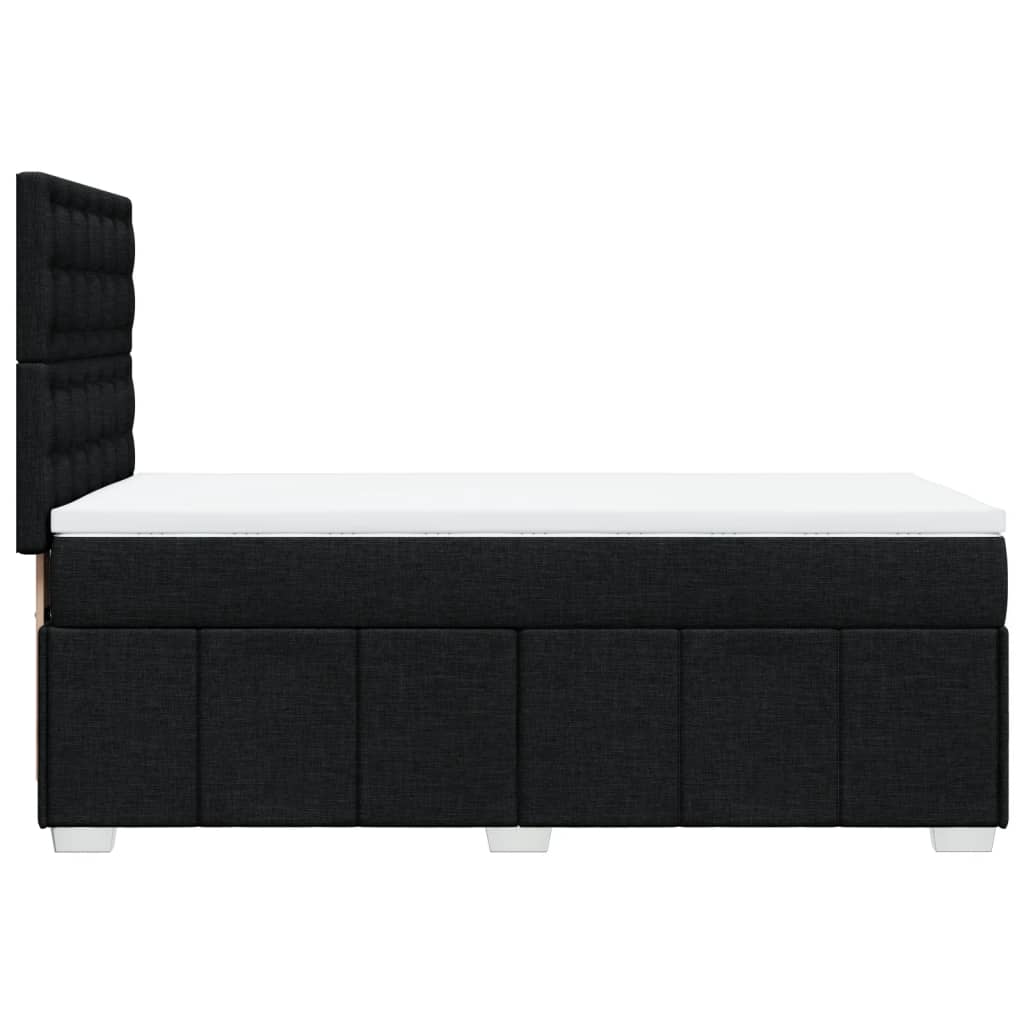 kontinentalseng med madras 90x200 cm stof sort
