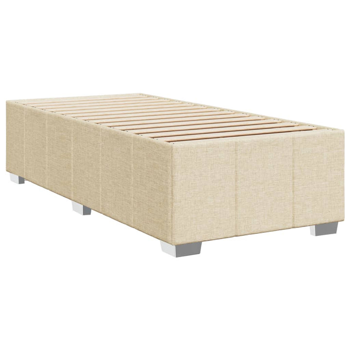 kontinentalseng med madras 90x200 cm stof cremefarvet