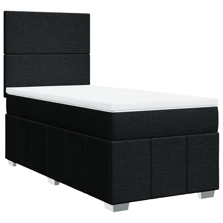 kontinentalseng med madras 100x200 cm stof sort