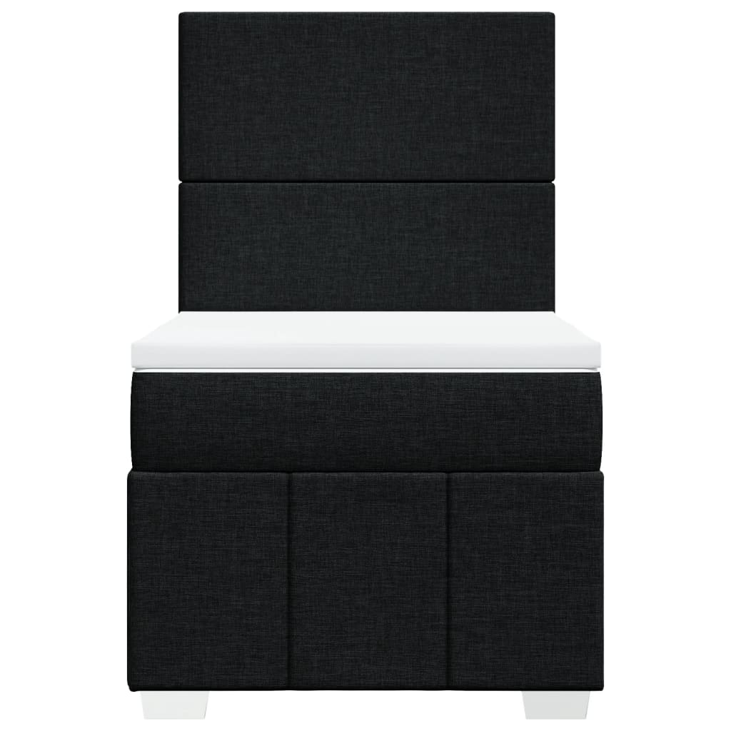kontinentalseng med madras 100x200 cm stof sort