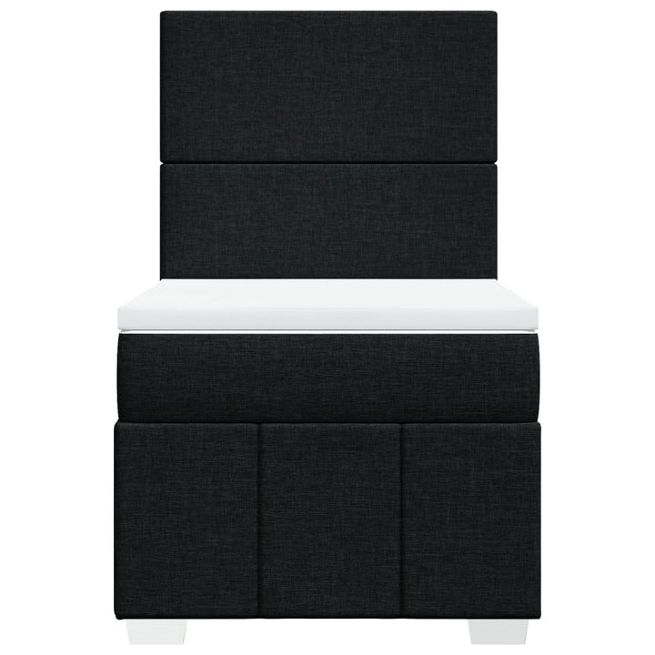 kontinentalseng med madras 100x200 cm stof sort