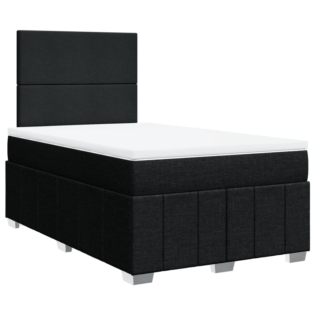 kontinentalseng med madras 120x190 cm stof sort