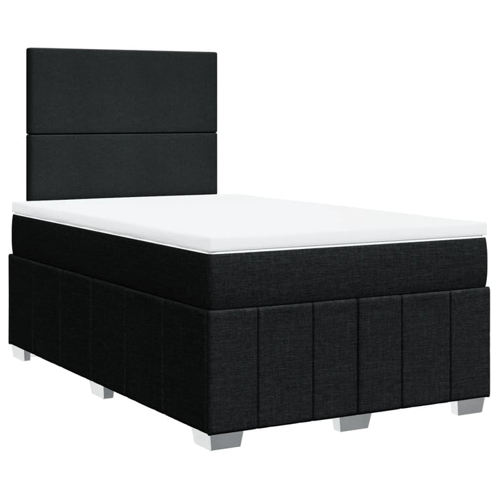kontinentalseng med madras 120x190 cm stof sort