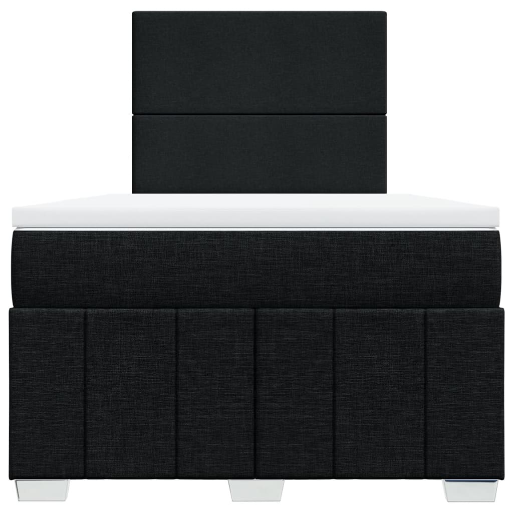 kontinentalseng med madras 120x190 cm stof sort