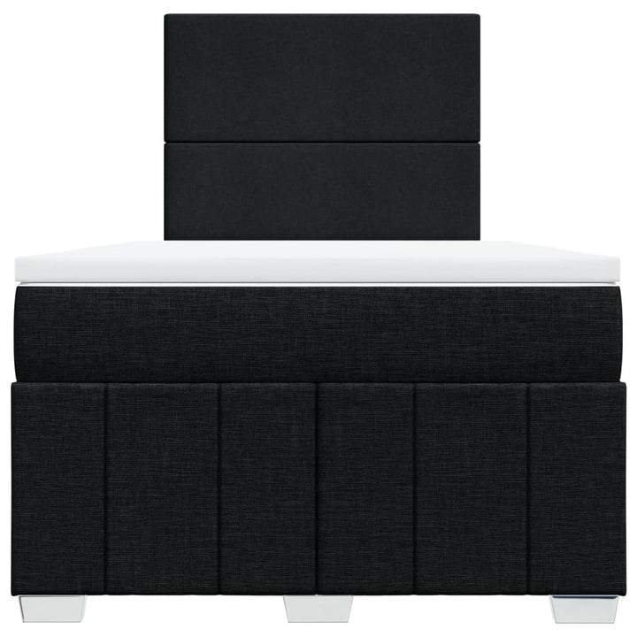 kontinentalseng med madras 120x190 cm stof sort