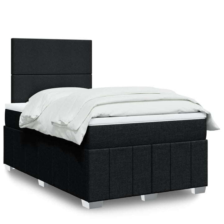kontinentalseng med madras 120x190 cm stof sort