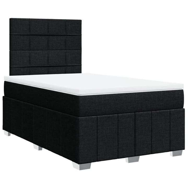 kontinentalseng med madras 120x190 cm stof sort