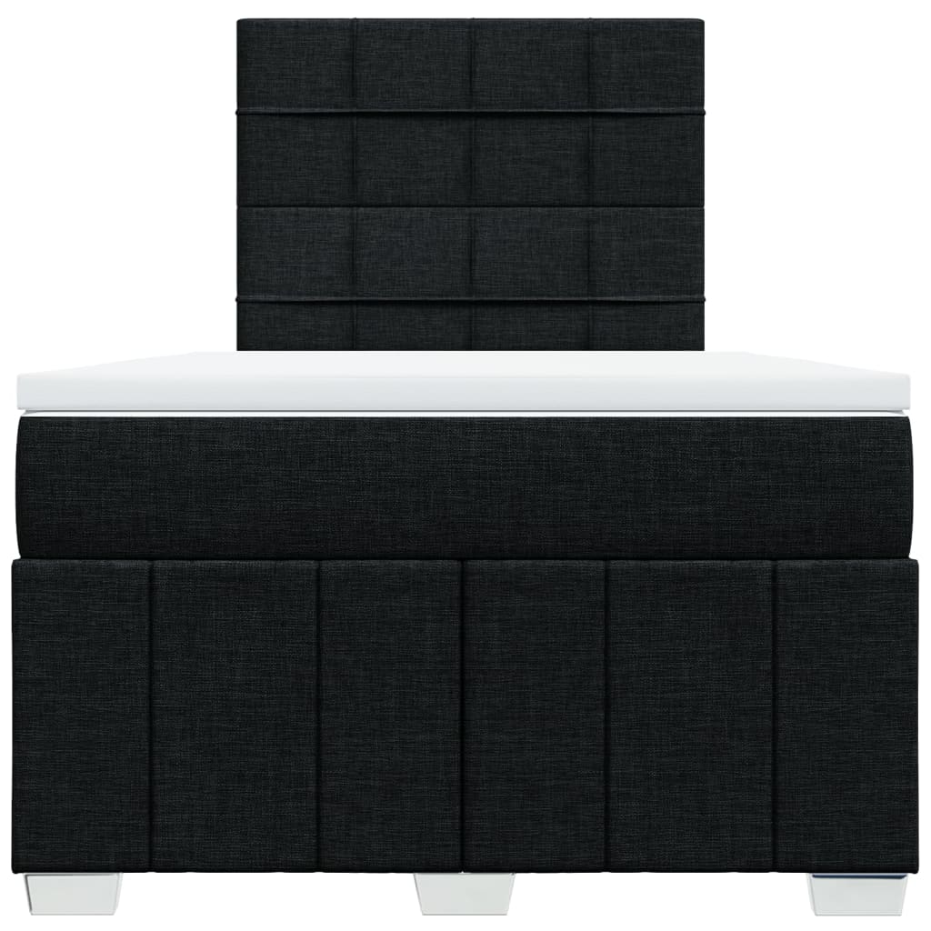 kontinentalseng med madras 120x190 cm stof sort